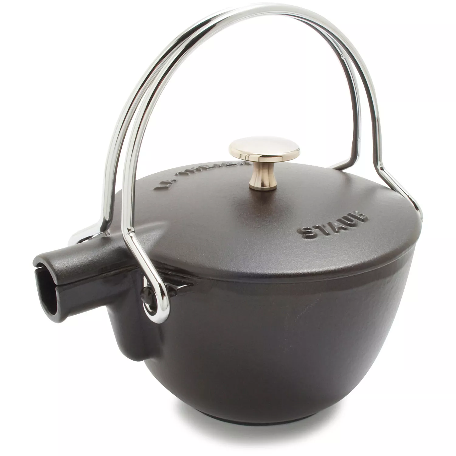 Staub Round Enameled Cast Iron Tea Kettle, 1 qt