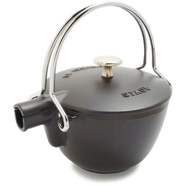 Staub Round Enameled Cast Iron Tea Kettle, 1 qt