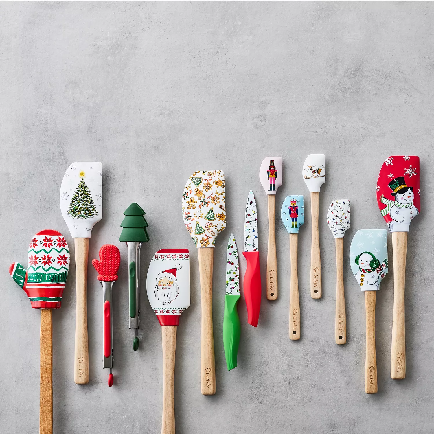 Sur La Table Mini Nutcracker Spatulas, Set of 2