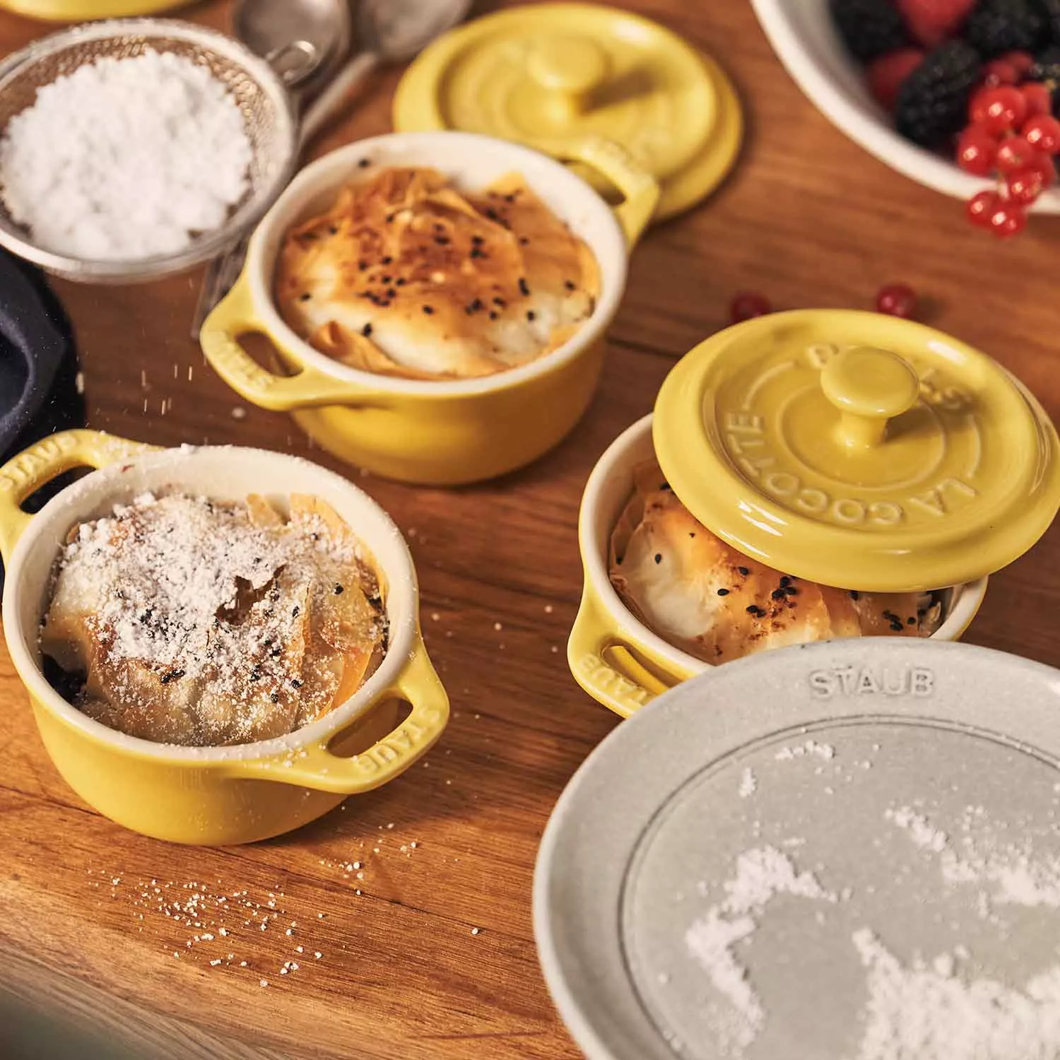 Staub Stoneware Mini Cocottes, Set of 3