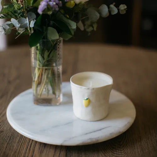 Paddywax Ceramic Lemon Candle