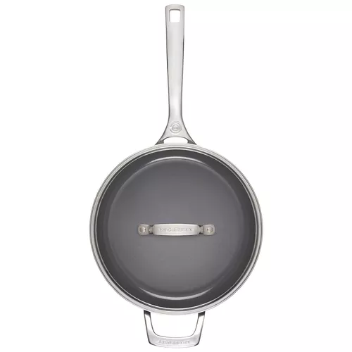Le Creuset Essential Ceramic Nonstick Sauté Pan with Lid, 4.5 Qt.