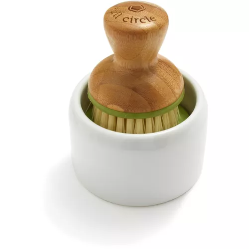 Full Circle, Bubble Up Bamboo Dish Brush, Comfortable Palm Scrubber for  Kitchen Dishwashing, Green, 1 Count