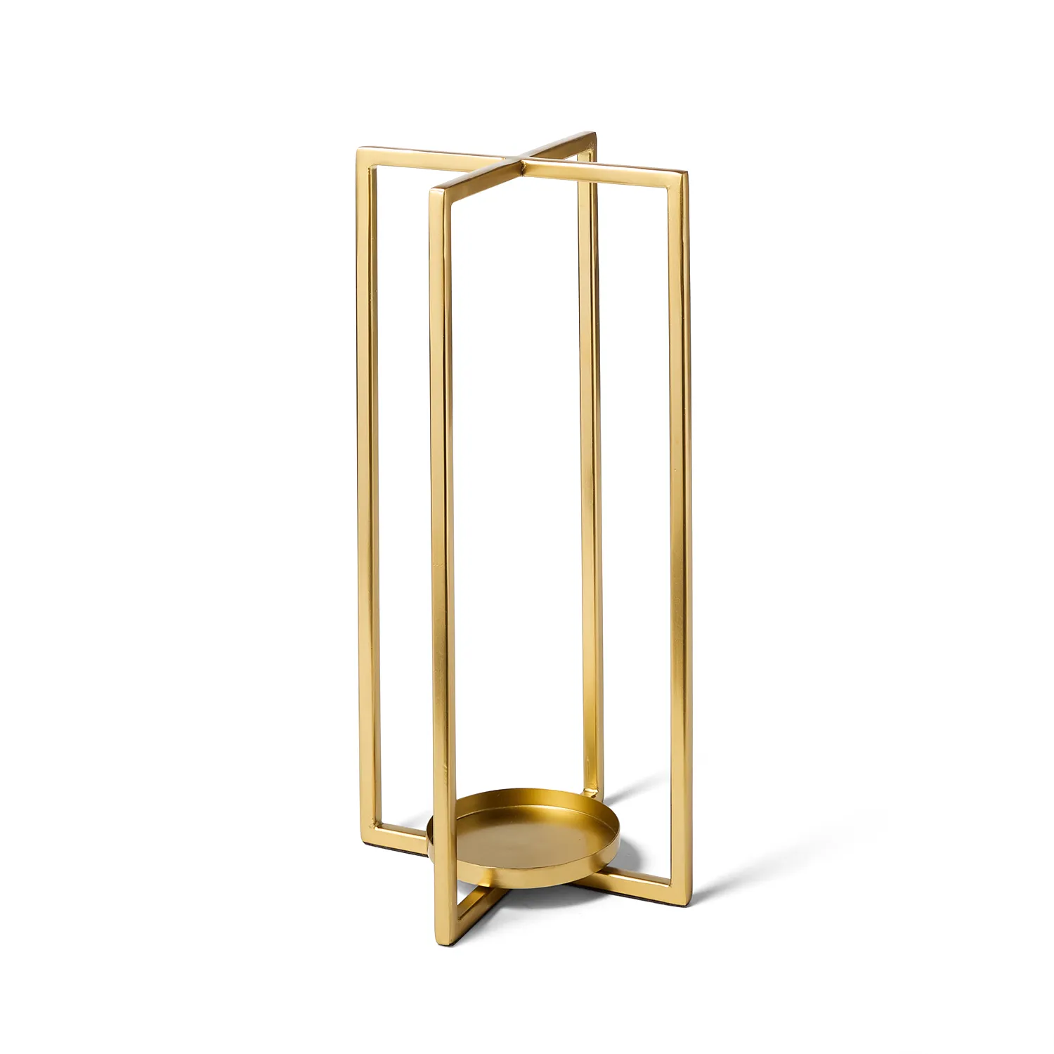 Sur La Table Goldtone Hurricane Candle Holder