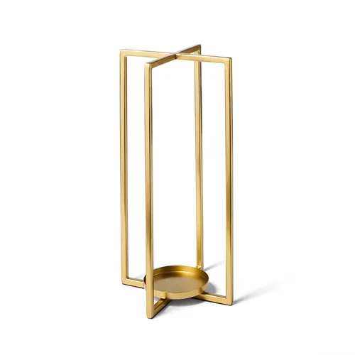 Sur La Table Goldtone Hurricane Candle Holder
