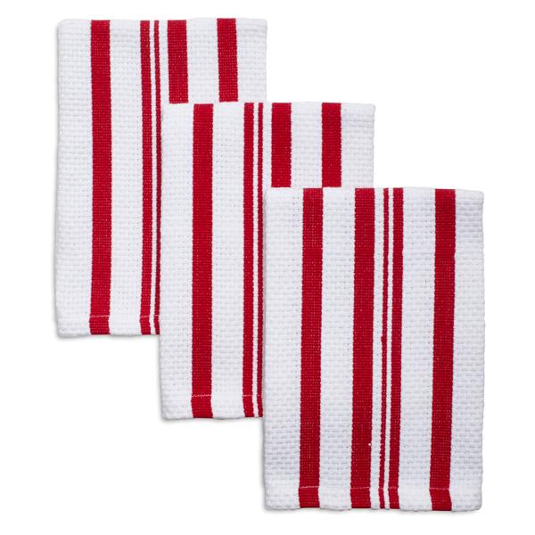 Sur La Table Striped Dishcloths, 12" x 12", Set of 3