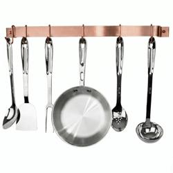 Enclume Easy Mount Brushed Copper Utensil Bar Wall Racks