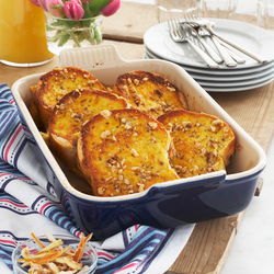 Orange-Scented French Toast Strata with Candied Lemon Zest
