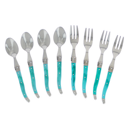 French Home 8-Piece Laguiole Cocktail/Dessert Spoon and Fork Set