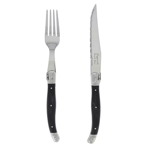 French Home Laguiole 8-Piece Steak Knife and Fork Set