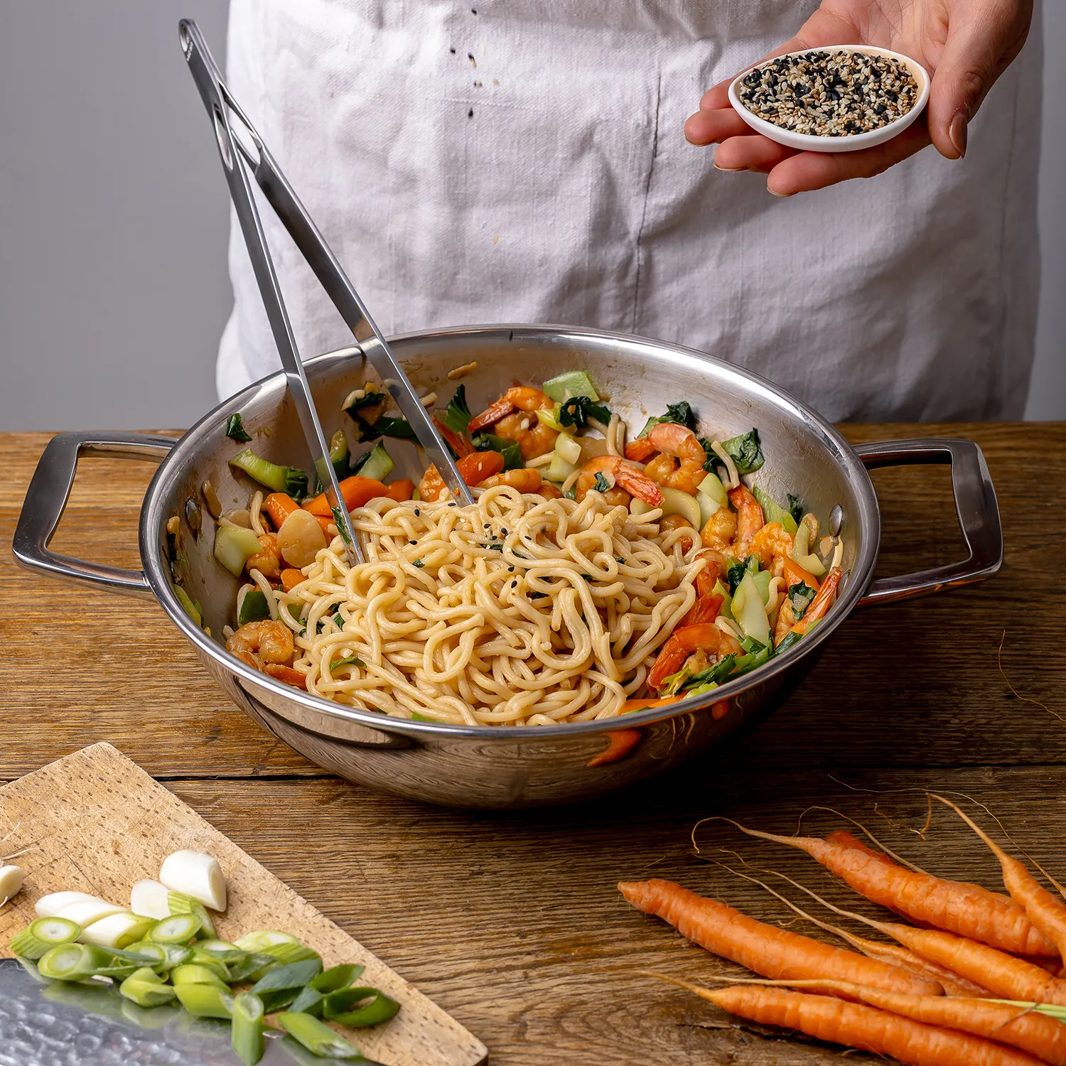 Cristel Castel'Pro Ultraply 3-Ply Stainless Steel Wok