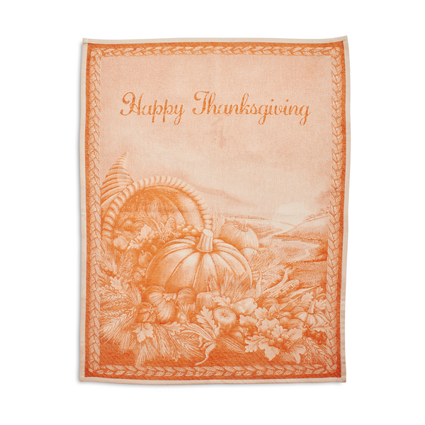 Happy Thanksgiving Jacquard Towel, 31&#34; x 24&#34;