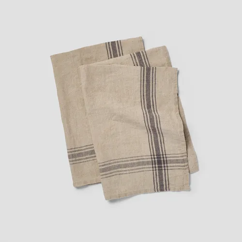 Sur La Table Classic Linen Stripe Towels, Set of 2
