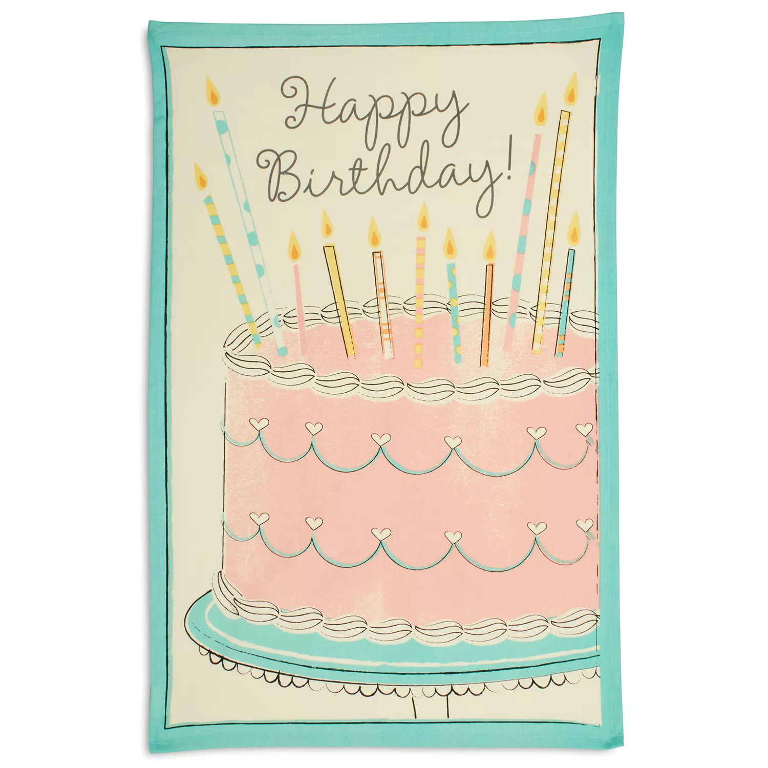 Sur La Table Happy Birthday Kitchen Towel, 28&#34; x 18&#34;
