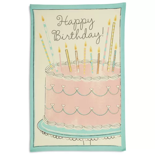Sur La Table Happy Birthday Kitchen Towel, 28" x 18"