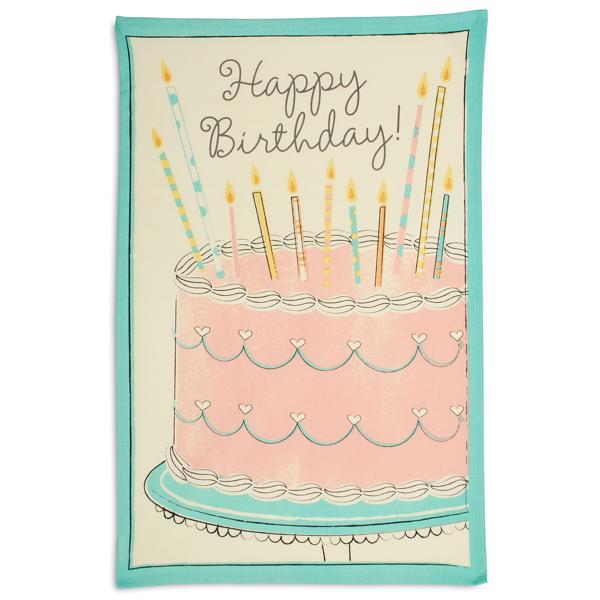 Sur La Table Happy Birthday Kitchen Towel, 28" x 18"