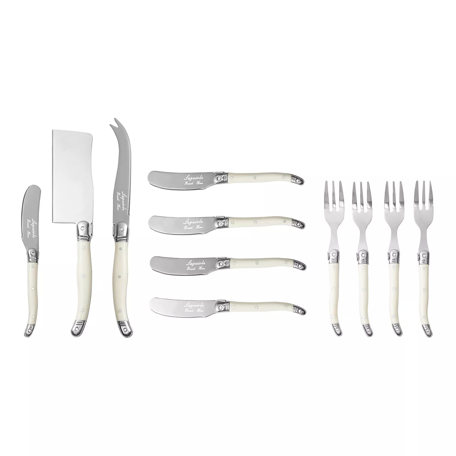 French Home 11-Piece Laguiole Style Cheese Serve Set