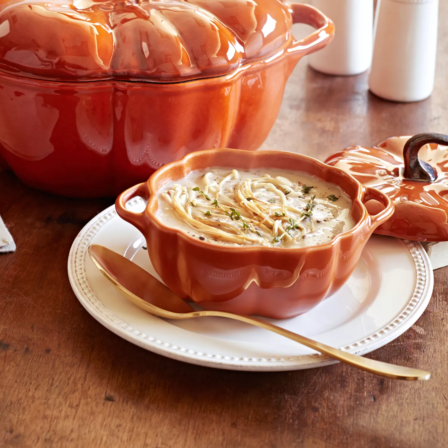 Staub Stoneware Mini Pumpkin Cocotte, .5 qt