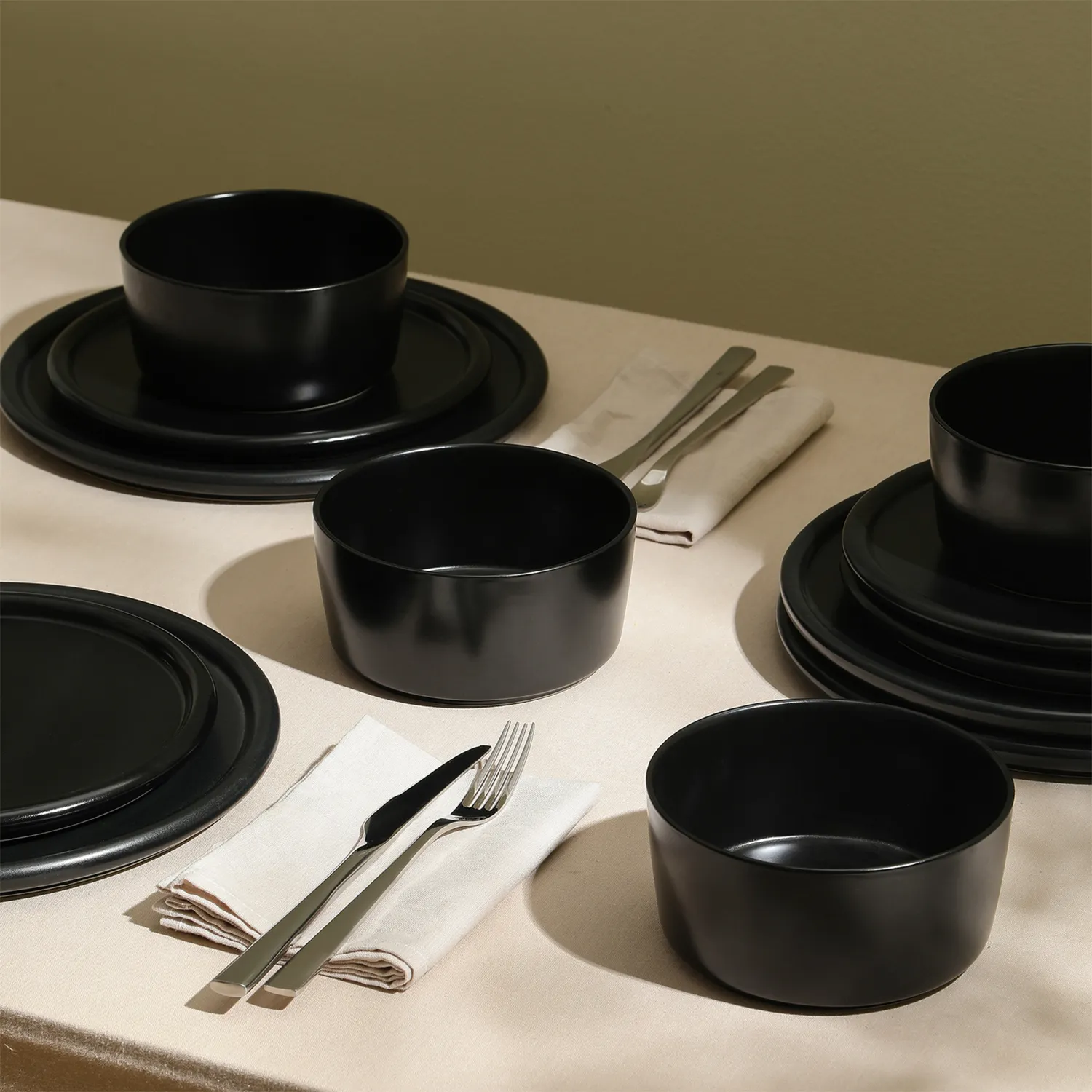 Stone Lain Eden Stoneware 12-Piece Dinnerware Set