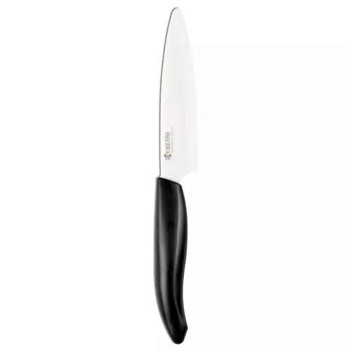 2 Kyocera ceramic knives 11 & 14cm + peeler + board