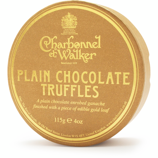 Charbonnel et Walker Gold Flake Dark Chocolate Truffles, 4 oz.