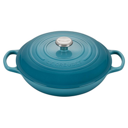 Le Creuset Signature Braiser, 3.5 qt. This piece is especially versatile as the bottom can be used for pan frying - crab cakes turn out especially well