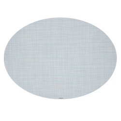 Chilewich Mini Basketweave Oval Placemat, 14" x 19.25" Modern texture in fresh colors for Spring and Summer, to use for indoor or outdoor dining