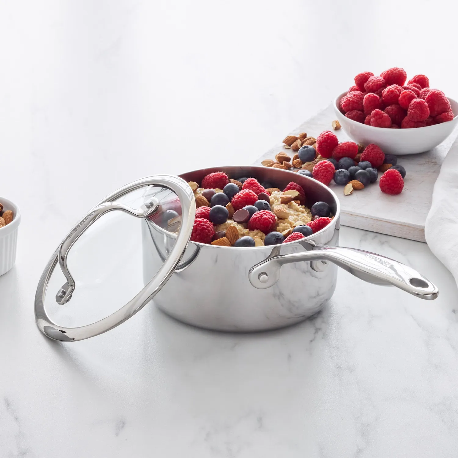 GreenPan Valencia Pro 3-Ply Stainless Steel Saucepan with Lid