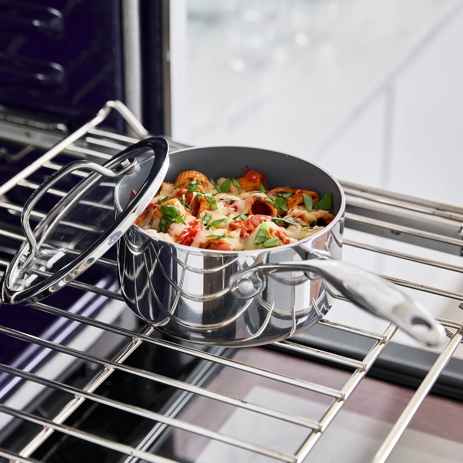 GreenPan Stainless Steel Valencia Pro Saucepan w/ Lid, 1.6 qt.