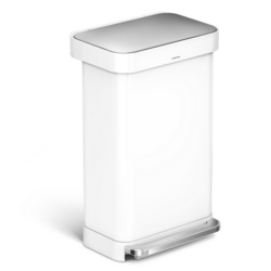 Simplehuman Step Can with Liner Pocket, 45 L Like the size and replacement bag storage