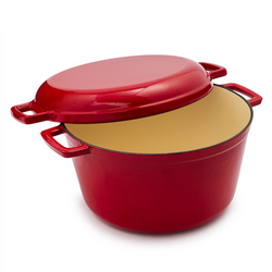 Cast Iron Casserole With Grill Pan Lid, 8 qt.