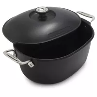 All-Clad 6 Quart Enameled Cast Iron Dutch Oven & Trivet - Black