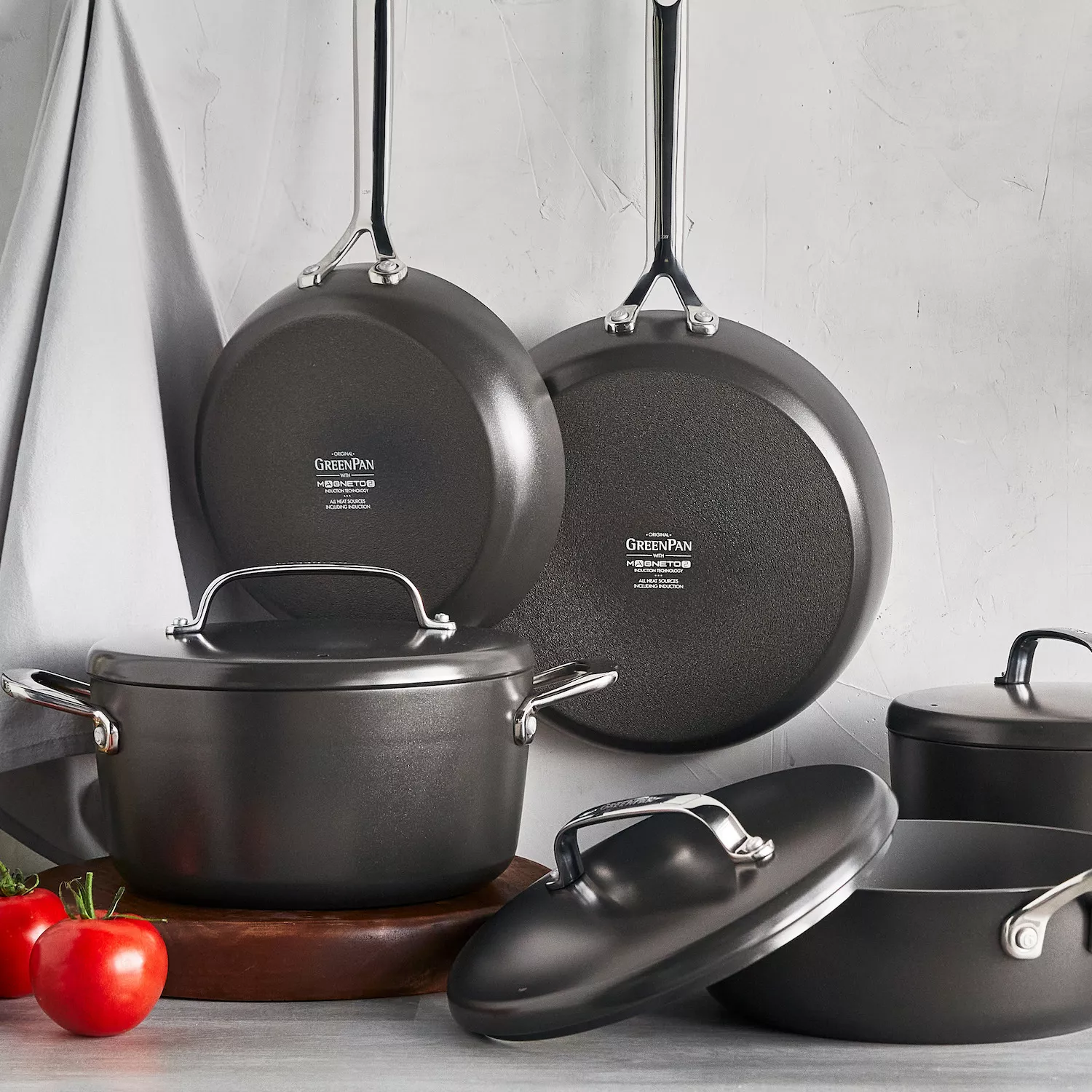 GreenPan GP5 11-Piece Cookware Set with Bonus Pan Protectors