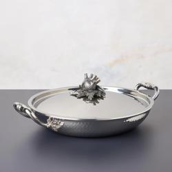 Ruffoni Opus Prima Hammered Stainless Steel Casserole, 4 qt.