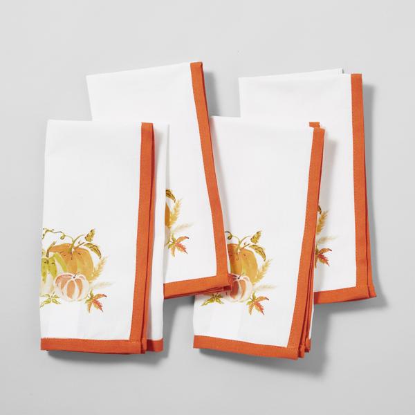 Sur La Table Pumpkin Napkins, Set of 4 Sur La Table