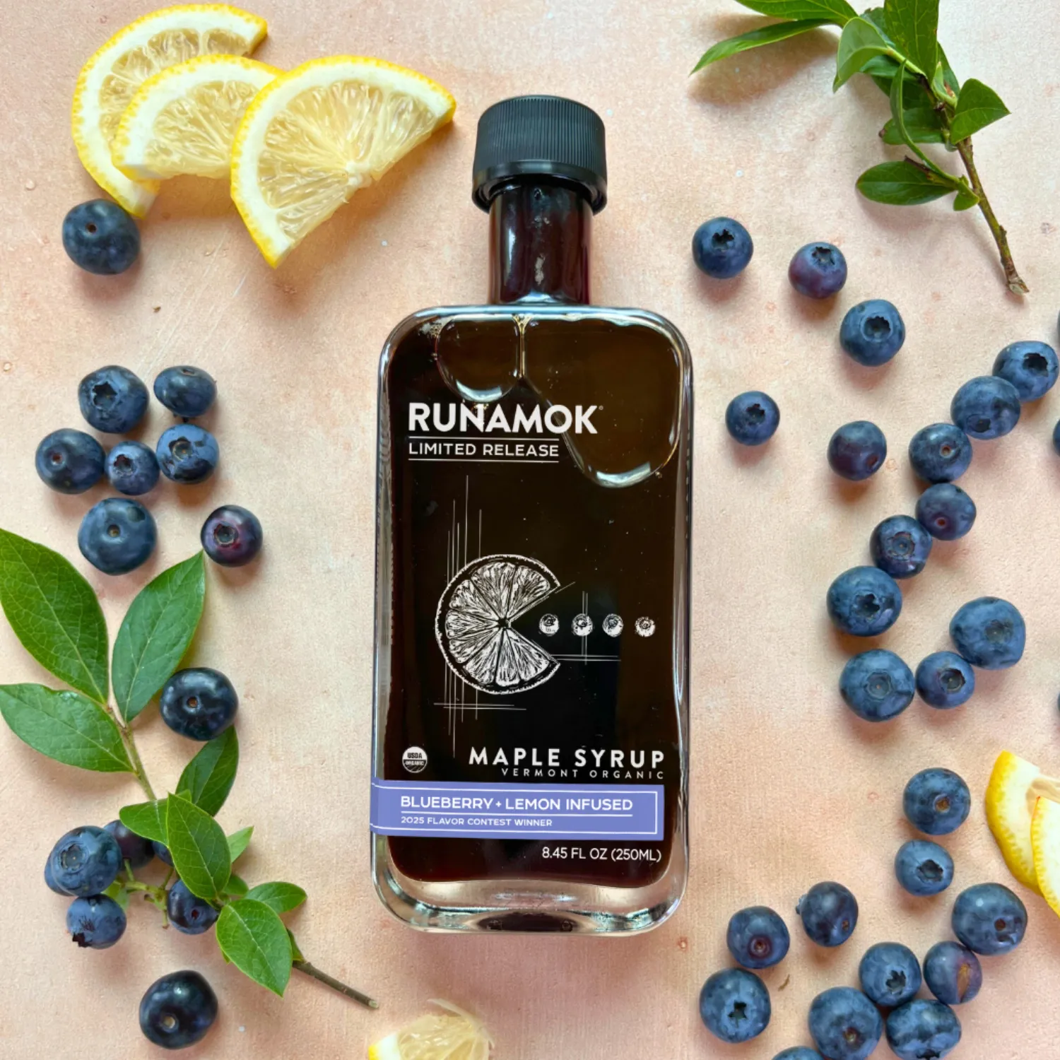 Runamok Blueberry Lemon Infused Maple Syrup