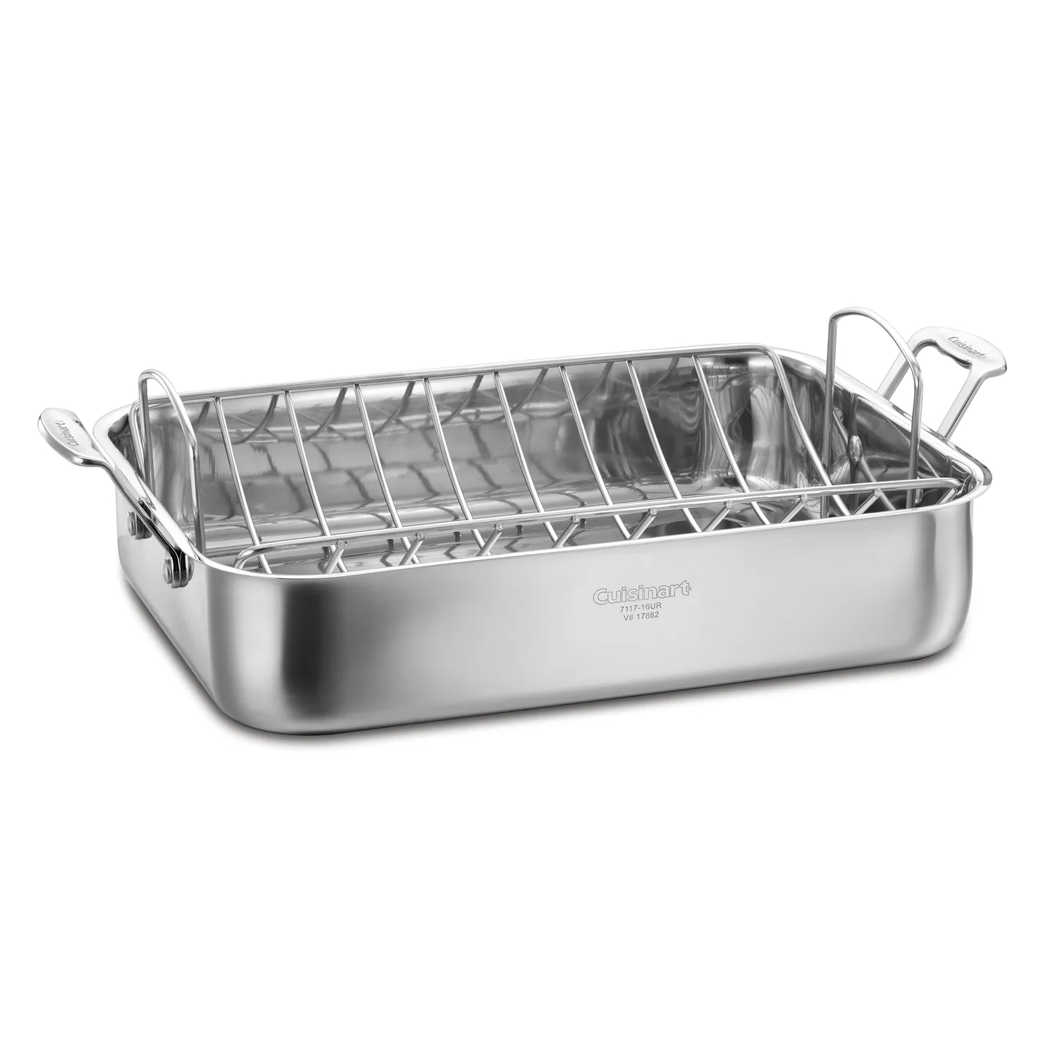 Cuisinart Chef's Classic Stainless Steel Roaster with Rack, 21" x 13"