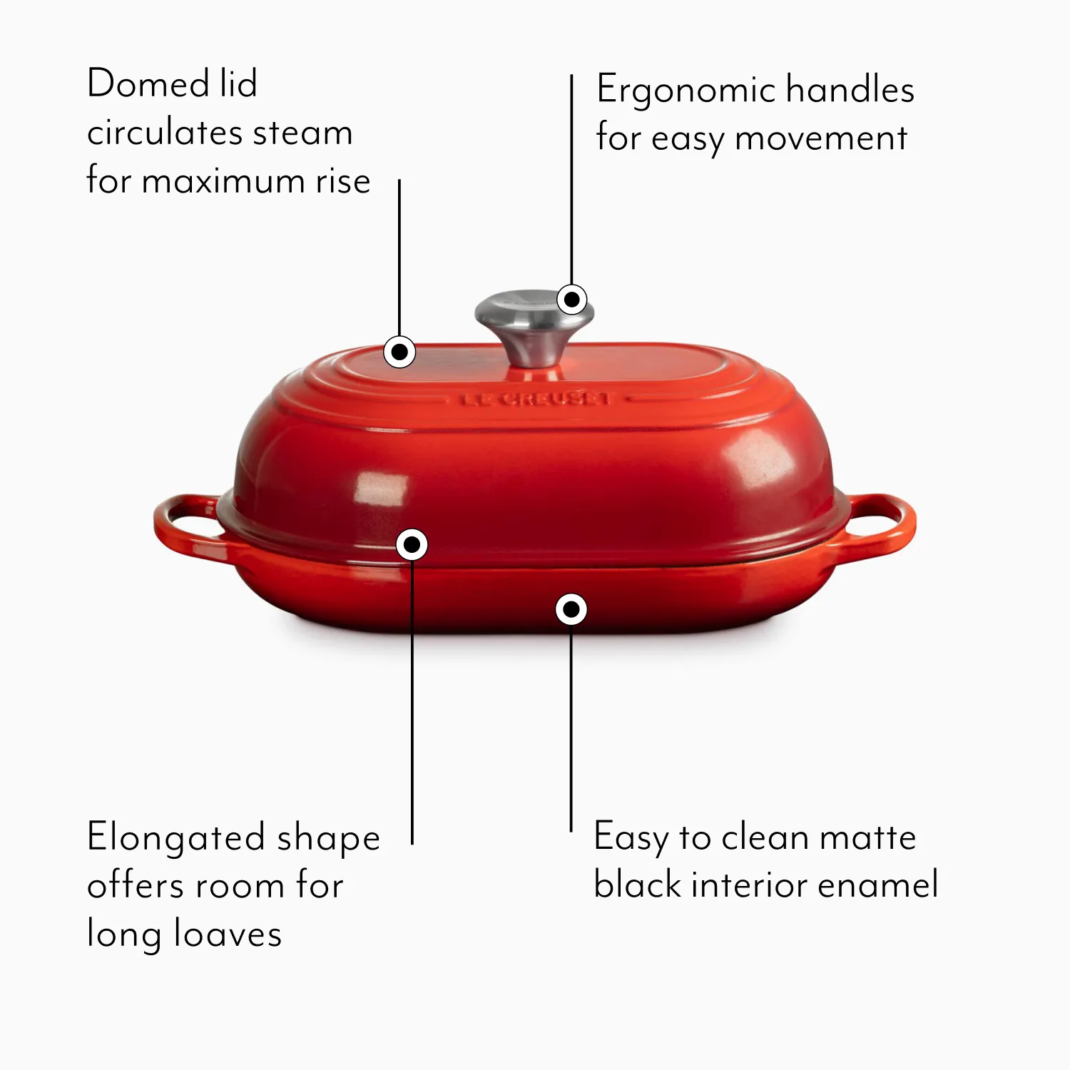 Le Creuset Signature Oval Bread Oven, 1.5 qt.