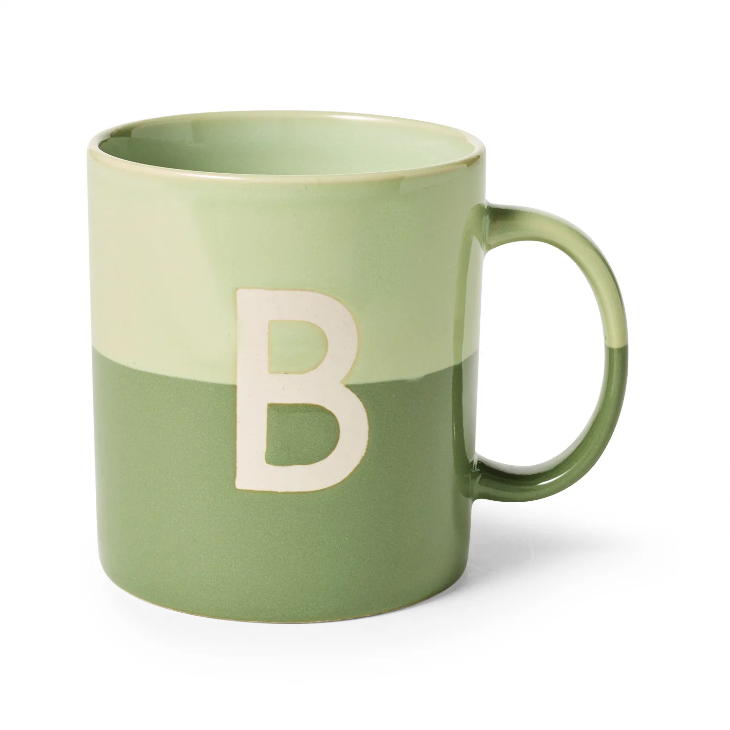 Sur La Table Color Block Monogram Mug, 15oz