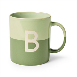 Sur La Table Color Block Monogram Mug, 16.2oz Hand warmer mug