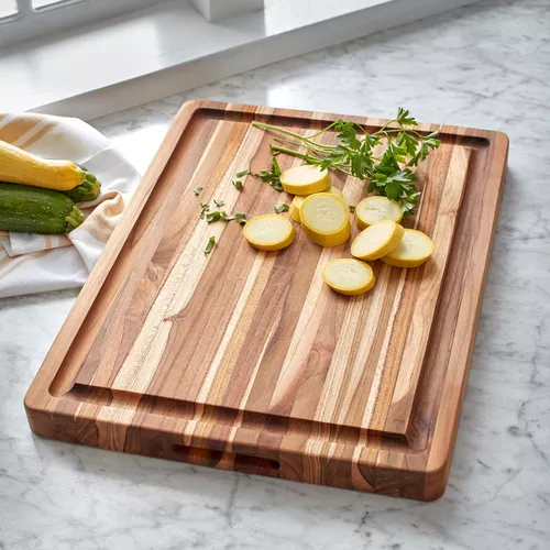 Teakhaus Heavy-duty Reversible Board with Juice Canal and Hand Grips