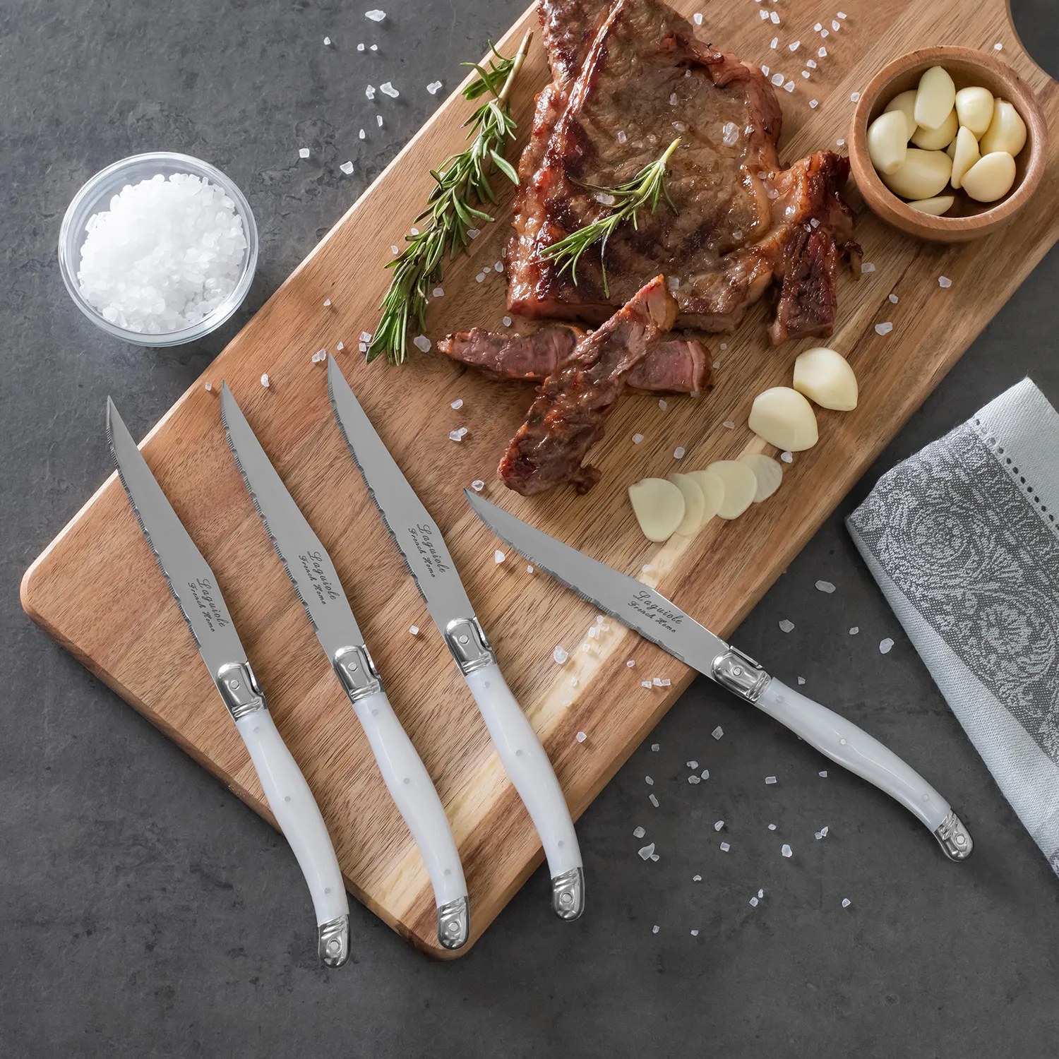 French Home Laguiole Steak Knives, Set of 4