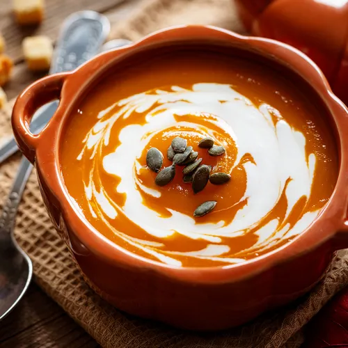 Butternut Squash and Apple Soup with Croutons