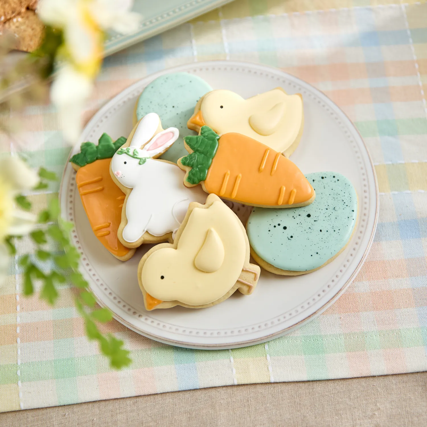 Sur La Table Easter Plaid Runner 16" x 108"