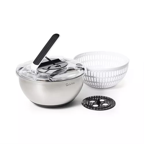 Sur La Table Stainless Steel Salad Spinner