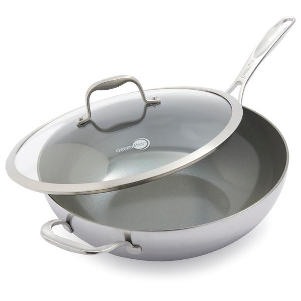 GreenPan Diamond + Evershine Wok, 12"