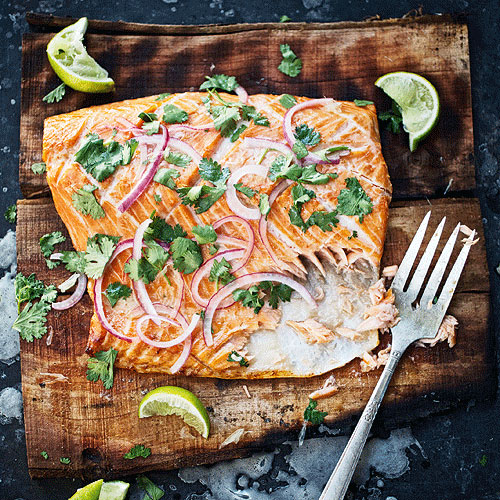 Wood Plank-Grilled Salmon