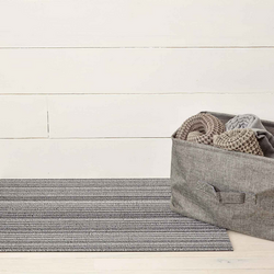 Chilewich Skinny Stripe Shag Rug, Shadow