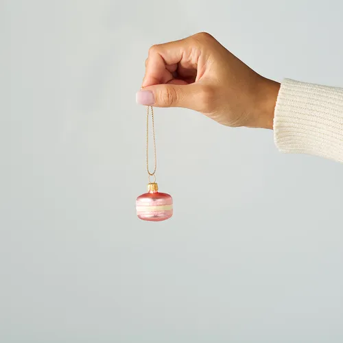 Sur La Table Macaron Glass Ornaments, Set of 3