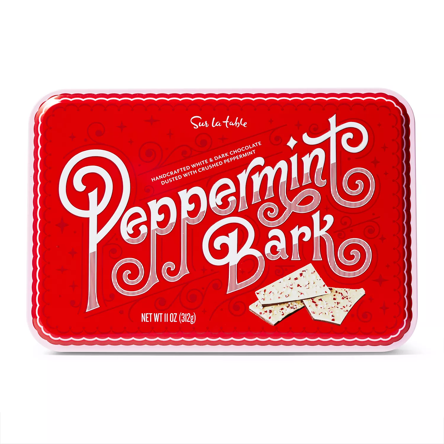 Sur La Table Chocolate Peppermint Bark Tin